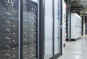 close up of interior of data center